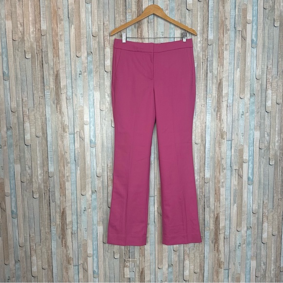 J Crew 4 Pink Willa Full-length Flare Pant Italian City Wool Blend Trouser $198 - Picture 3 of 13